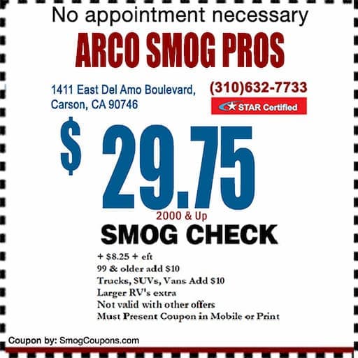 Carson Smog Check Coupon