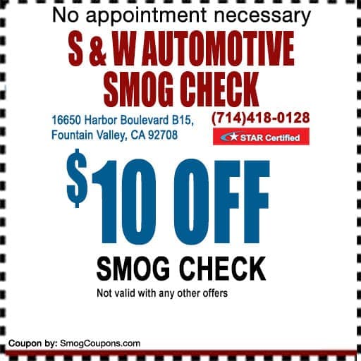 Fountain Valley Smog Coupon