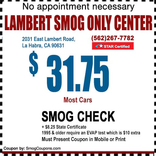 La Habra Smog Coupon