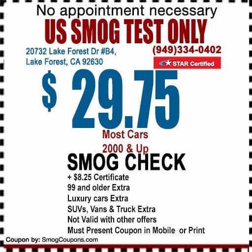 Lake Forest Smog Coupon