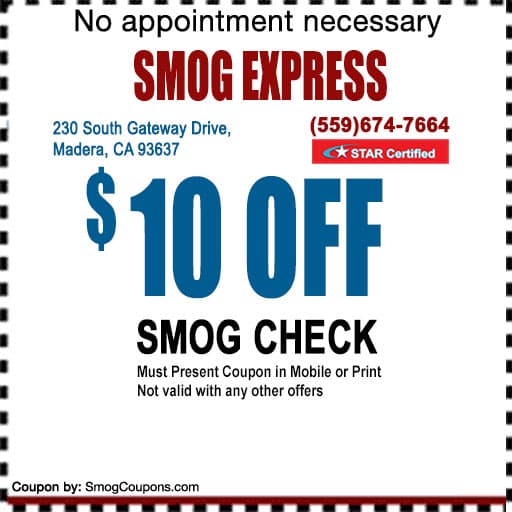 Madera Smog Coupon