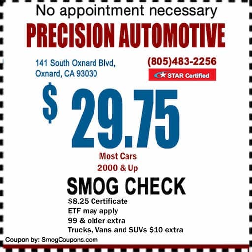 Oxnard Smog Check Coupon