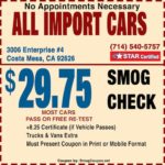 Smog Check Coupon Costa Mesa