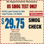 Smog Check Coupon Lake Forest