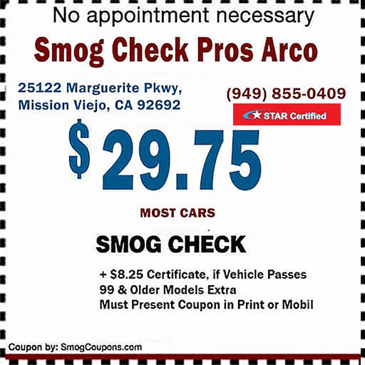 Smog Check Coupon Mission Viejo