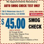 Smog Check Coupon San Bernardino