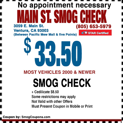 Smog Check Coupon Ventura