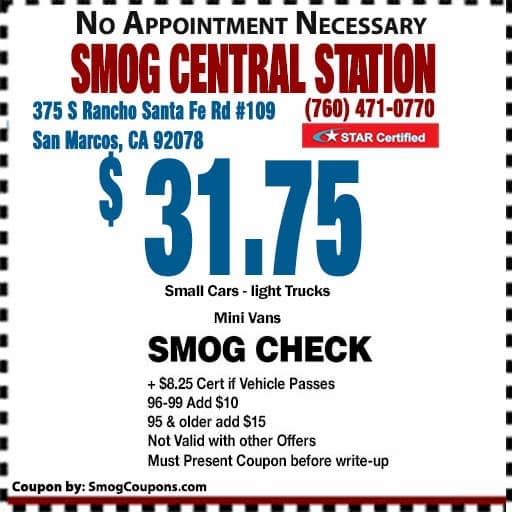 Smog Check San Marcos Coupon