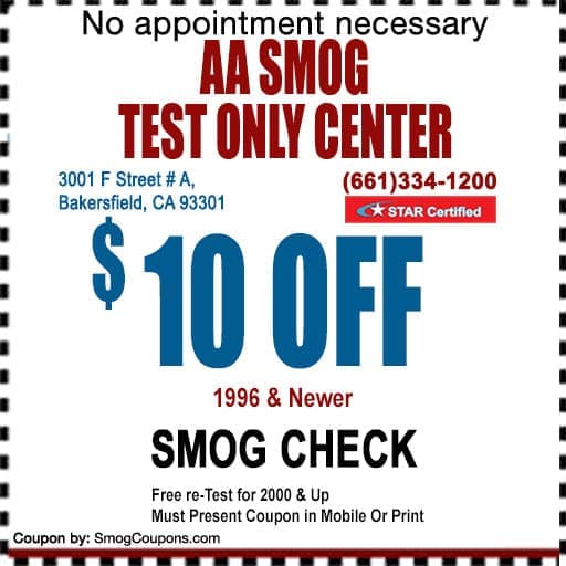 Smog Coupon Bakersfield