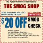 Smog Coupon Moreno Valley